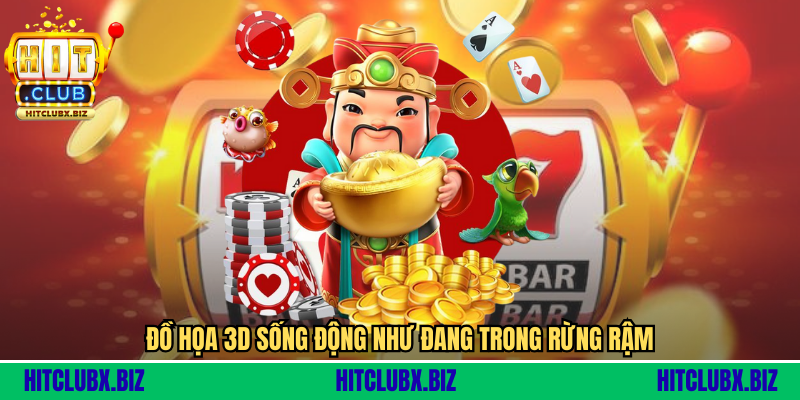 Nổ Hũ Bonus Hunter - Cuộc Săn Thưởng Đỉnh Cao Với Jackpot Tỷ Đồng Đồ họa 3D sống động như đang trong rừng rậm