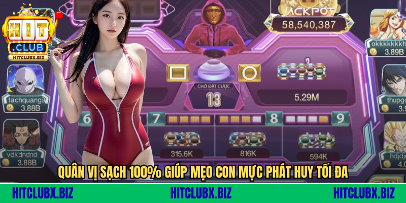 Quân vị sạch 100% giúp mẹo con mực phát huy tối đa